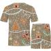 CJHDYM Christmas Men's 2PC Tracksuit Set | Short Sleeve T-Shirt & Shorts | Fitness Tees & Sweatpants | D-Khaki Large - Buy Online on GoSupps.com