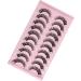 CNMTCCO 10 Pairs Russian Strip False Eyelashes - Natural Fluffy Wispy D Curly Faux Mink Lashes - Reusable Fake Lashes for Fashionable Eyes - Buy Online on GoSupps.com