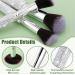 Nuogo 13 Pcs Rhinestone Makeup Brush Set | Bling Crystal Professional Face & Eye Cosmetics Tools | Glitter Holder Included - Buy Online on GoSupps.com