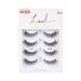 KISS Lash Couture Faux Mink False Eyelashes Multipack, Knot-Free Lash Band, Reusable, Contact Lens Friendly, Easy To Apply, Ultrafine, Tapered, Synthetic Fake Lashes, Style Jubilee, 4 Pairs Jubilee 4 Pair (Pack of 1)