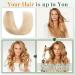 Benehair Clip in Human Hair Extensions Natural Real Hair Clip in 20Inches 50g Hair Extensions Clip In One Piece 5 Clips Human Hair Extension with Clip for Women Blonde Mixed Bleach Blonde #18P613 - Buy Online on GoSupps.com