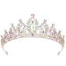 SuPoo Crowns for Women Silver Tiara and Crown Queen Birthday Tiara AB Crystal Headband Rhinestone Hair Accessories Shiny Princess Decoration for Wedding Party Prom Christmas Gifts shiny crystal