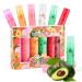 PPEIWASTE Fruit Lip Balm Set - 6 Pack Natural Moisturizer with Coconut Oil | Long-Lasting Hydration for Dry Lips | Birthday Gift for Women/Men | Non-GMO Gluten-Free Cruelty-Free