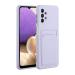 Tivenfezk Nadoli Silicone case for Samsung Galaxy A33 5G Ultra thin shockproof scratch -resistant Wallet soft TPU protective cover Mobile phone case with credit card holder Samsung Galaxy A33 5G purple
