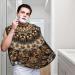 Colors Mandala Print Beard Bib Apron | Non-Stick Hair Catcher for Men | Perfect Shaving Gift | One Size | Black - Buy Online on GoSupps.com
