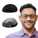 Lordhair knotless toupet for men skin just injected top front human hair system base size 8x10 inch light medium dense men hair part (natural black 1a#)