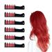 MPEEJ Temporary Hair Chalk for Girls Hair Chalk Combs Washable Hair Chalk 6 Colors Kids Chalk for Age 4 5 6 7 8 9 10 Gifts for Girls on Birthday Cosplay Christmas Parties (Red)