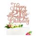 Happy 21st Birthday Cake Topper Cheers to 21 Years/Legal 21 Flower 21st Birthday/Anniversary Party Decoration Supplies for Her Rose Gold Glitter