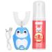 Kids U-Shaped Electric Toothbrush Automatic Children Electronic Toothbrushes IPX7 Waterproof Sonic Toothbrush 60ml Mousse Toothpaste Cleaning Toothbrush with 3 Cleaning Modes for Toddler (Blue) Bule