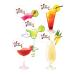 15 Pre-Cut Merry Christmas Party Edible Wafer Paper Cocktail Drinks Champagne Prosecco Toppers Decorations - 5cm circles