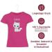 Personalized Gift T-Shirt for Girls - Cute Cat Design by Shirtracer - Fuchsia Cat Motif 01 - Buy Online on GoSupps.com