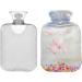 Naanle Floral Cat Hot Water Bottle 1L Transparent Heat Bottle for Pain Relief & Therapy | Back Hand Feet Warmer - Buy Online on GoSupps.com