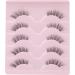 Ruairie Natural Half False Eyelashes with Clear Band - 5 Pairs | Fluffy Wispy Fake Eyelashes Strip | Half Lashes - Buy Online on GoSupps.com
