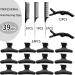 39 Pcs Butterfly Hair Clamps Clips Set with Non-slip Grip - Alligator Hair Clips, Croc Clips, Rat Tail Comb Included - Styling Hair Salon Tool for Girls in Black - Buy Online on GoSupps.com