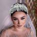 WONRLUA Pearl Bridal Headband  Wedding Headpiece for Bride  Rhinestone Bridal Hair Accessories