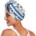 Blue White Striped Cat Hair Towel 2 Pack - Super Absorbent Quick Dry Turbans for Women & Girls - Buy Online on GoSupps.com
