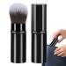 Makeup Brush for Foundation - Travel Telescopic Cosmetics Brushes Soft Face Makeup Brushes Beginner Friendly Powder Brush for Foundation Black