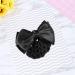 Black Bowknot Decor Snood Net Barrette Hair Bun Cover - Buy Online on GoSupps.com