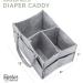 Parker Baby Diaper Caddy - Nursery Storage Bin and Car Organizer in Grey - Buy Online on GoSupps.com