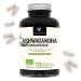 PLANTAE ASHWAGANDHA Organic KSM-66 Plant Capsules 120 Vegetable Capsules 5% Witanolide Content and Black Pepper Adaptogenic + Sleep + Anti-Stress + Energy
