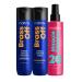 Matrix Brass Off Blue Shampoo Conditioner + Miracle Creator Set | Color Depositing | Nourishes Hair & Neutralizes Brassy Orange Tones | For Color Treated Hair | Toning Shampoo | Packaging May Vary
