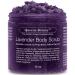 Lavender Oil Body Scrub - Moisturizing Shea Butter, Saffron & Nourishing Body Oils - Exfoliating Salt Scrub For Body-Win Against Aging, Stretch Marks, Cellulite, Acne & Dead Skin Scars- 10 oz