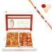 Ghasitaram Gifts Rakhi Gifts for Brothers Rakhi Sweets - Mysore Pak and Dodha Barfi Hamper with Pearl Beads Rakhi Mysore Pak and Dodha Barfi Hamper with Rakhi