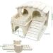 Amjkeji 2-Piece DIY Wooden Hamster Toys & Accessories | Hamster House & Cake Player for Dwarf Hamsters & Chinchillas - Buy Online on GoSupps.com