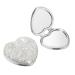 AsAlways Rhinestone Compact Pocket Mirror Portable Travel Cute Cosmetic Mirror Folding Handheld Double-Sided 1x/2x Magnifying Purse Mirror(Silver)