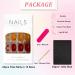 24-Piece Red Orange French Press-On Nails | Full Cover Acrylic Fingernails with Nail Glue Stickers | Heart Design for Women & Girls Nail Art - Buy Online on GoSupps.com