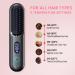 Cordless Hair Straightener Brush - Portable Straightening Comb with 9600mAh Battery Plasma Technology 9 Temperature Settings & LED Display for Travel & Home - Metallic Grey - Buy Online on GoSupps.com