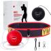 YMX BOXING Training Reflex Ball - Adjustable Elastic Head Band, Light Weight Soft Foam Balls - Improve Hand to Eye Coordination, Reaction Speed, Focus, Accuracy - Cardio Sports Exercise Equipment Black/Red