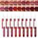 Gireatick 18 colors Matte Velvety Liquid Lipstick Set  Long Lasting Lip Stain Waterproof Non-Stick Cup Liquid Lipgloss Set  High Pigmented Velvet Lip Gloss Kit