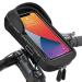 Waterproof mobile phone holder cell phone holder bicycle handlebar pocket 360 rotatable outdoor bicycle bracket holder bicycle handlebar pocket bicycle pocket with rain hood for 7 inch smartphone GPS 20 10.5 7 centimeters black