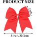 2 Pieces 7 Inch Large Ribbon Bows Hair Clips School Girls Red Ribbon for Hair Ponytail Holders Hair Styling Accessories - Buy Online on GoSupps.com