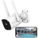 Septekon 2K Security Cameras Outdoor - White