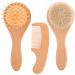 Beavorty Body Scrub Body Scrub Body Scrub Body Scrub 3pcs Baby Hair Brush and Comb Set for Newborns Toddlers with Soft Goat Bristle Wooden Baby Body Scrubber for Cradle Cap Baby Registry Gift Loofah