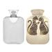 Hot Water Bottle 2L with Cover Loving Cats Hot Water Bag for Pain Relief Hand Feet Warmer Winter