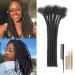 DaiMer 100% Human hair Dreadlocks Extensions for Black Women 12 inch Afro Kinky 10 Strands 0.4cm Real Hair Fashion Handmade Permanent Loc Extensions for Men Black Women (12 Inch 10 Locs) 12 inch 10 Locs 1B 0.4cm