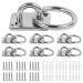 Lyaor 6 pieces 304 stainless steel augtplatte with ring M5 eyelet bracket (35x30mm) - durable fastening hook up to 48kg weight - wall hook with screw for hanging from hammock boxing boxing bag yoga rope