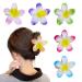 WUBAYI 6 Pcs Flower Hair Clips Non Slip Flower Claw Clips Strong Hold Hair Claw Large Hair Clip for Medium Thick Hair Hair Claw Clips for Women and Girls Straight Curly & Wavy Hair #002 6PCS