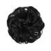 Hair Bun Hairpiece for Women Messy Synthetic Hair Bun Daily Wear Chignon Scrunchies Fake Hair Band Braid Elastic Hairpiece Tail For Women H9 Hair Chignons(1B)