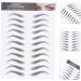 Mikinona 12 Sheets Waterproof Eyebrow Stickers Eyebrow Shaping Sticker Hair-like Eyebrows Stickers Post Paper 21x15cm Black - Buy Online on GoSupps.com