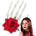 Skeleton Hair Clip - Horror Gothic Skull Hair Barrettes Claws | Halloween Nonslip Hairpin Zombie Punk Rock Horror Hair Clip for Women Girls Hair Accessories Fovolat Red - Buy Online on GoSupps.com