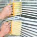 2 Pcs Washable Blind Cleaner Duster Set - Hand-Held Mini Duster Brush for Wood Blinds, Venetian Shades, Window Air Conditioner - Orange Yellow - Buy Online on GoSupps.com