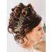 Unicra Gold Wedding Hair Vine Rhinestone Bridal Hair Piece - Champagne Crystal Headpiece for Women (6.3 Inches) - Buy Online on GoSupps.com