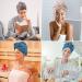TrendySupply Microfiber Hair Towel Wrap 3 Pack - Ultra Absorbent Quick Dry Hair Turban for Curly Long Thick Hair - Blue+Grey+Cream (11x25 with Buttons) - Buy Online on GoSupps.com