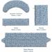 100% Cotton Cherry Stone Microwave Heat Cushion Scarf 45 x 13 cm - Blue Piquet Fabric - Buy Online on GoSupps.com