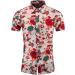 2023 Summer Men's Solid Slim Fit Shirt - Casual Short Sleeve Tees in Red - Fashionable & Comfortable Large Size - Buy Online on GoSupps.com