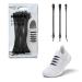 HICKIES Tie-Free Laces - No Tie Shoe Laces for Adults - Tieless Elastic for Sneakers & Flat Shoes - One Size Fits All, Unisex Black
